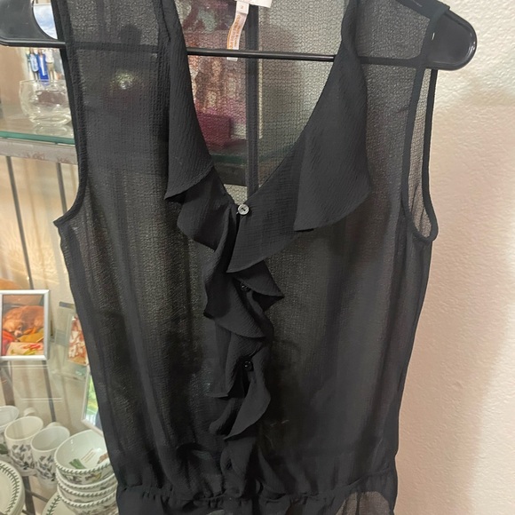 Laundry Black Ruffle Front Top - Picture 5 of 5